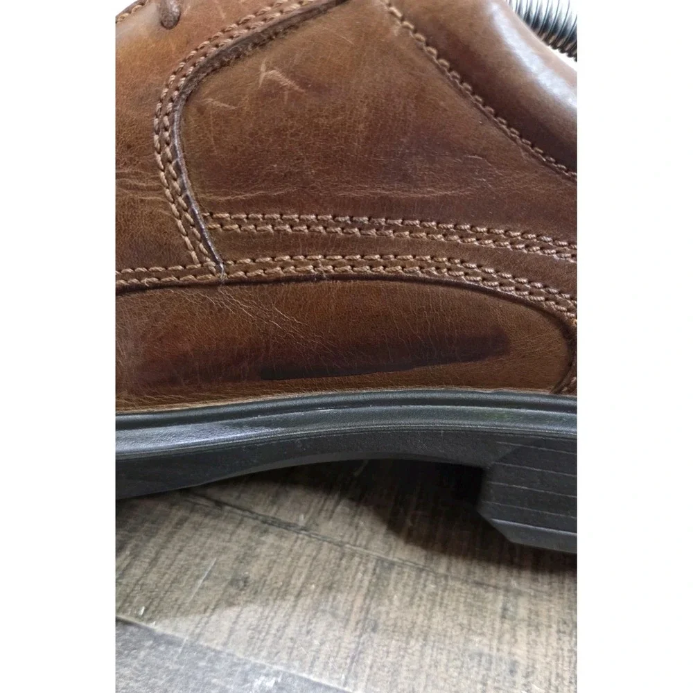 ECCO Mens Helsinki Bicycle Toe Tie Cocoa Brown Leather Oxfords Eur 43 US 9--10.5